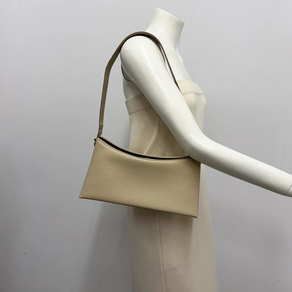 Vintage Salvatore Ferragamo Leather Purse Khaki Beige NWT $495.00 Gazzella